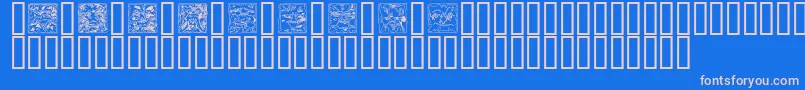 fuente MythagoOutline – Fuentes Rosadas Sobre Fondo Azul