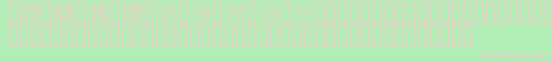 MythagoOutline Font – Pink Fonts on Green Background