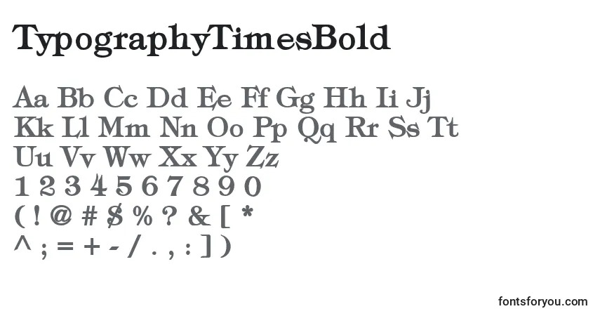 TypographyTimesBold Font – alphabet, numbers, special characters