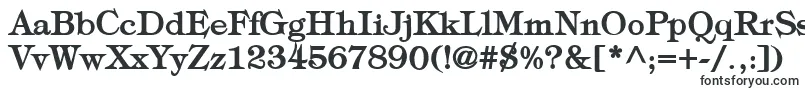 Czcionka TypographyTimesBold – pionowe czcionki