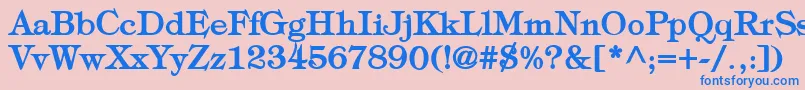 TypographyTimesBold Font – Blue Fonts on Pink Background