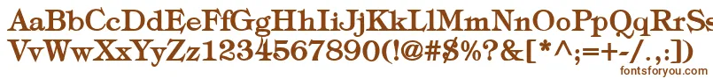 TypographyTimesBold-fontti – ruskeat fontit valkoisella taustalla