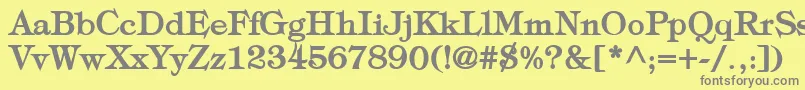 TypographyTimesBold Font – Gray Fonts on Yellow Background