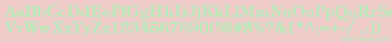 TypographyTimesBold Font – Green Fonts on Pink Background