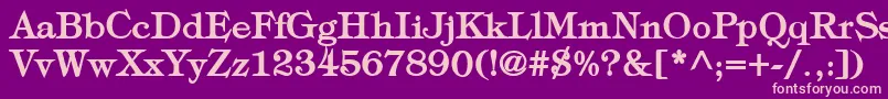 fuente TypographyTimesBold – Fuentes Rosadas Sobre Fondo Morado