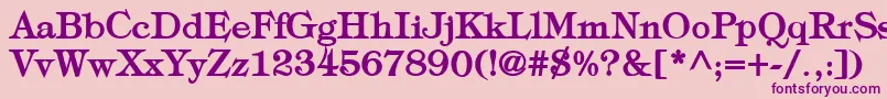 TypographyTimesBold Font – Purple Fonts on Pink Background