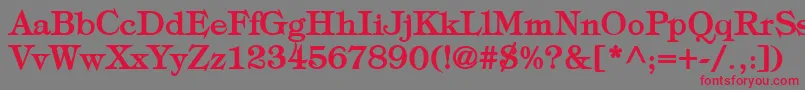 Шрифт TypographyTimesBold – красные шрифты на сером фоне