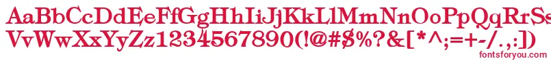 フォントTypographyTimesBold – 白い背景に赤い文字