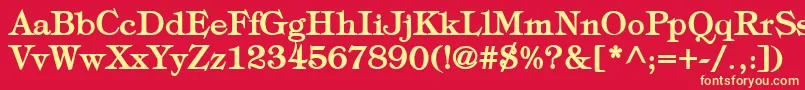 TypographyTimesBold Font – Yellow Fonts on Red Background