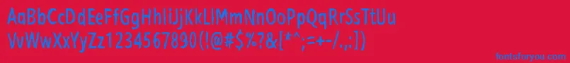 BubuGhost Font – Blue Fonts on Red Background