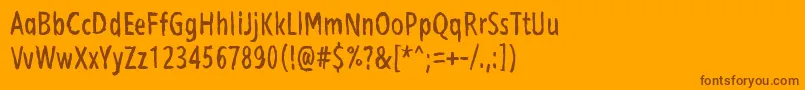 BubuGhost Font – Brown Fonts on Orange Background