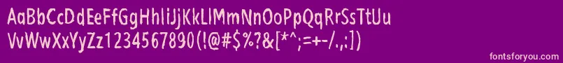 BubuGhost Font – Pink Fonts on Purple Background
