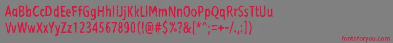 BubuGhost Font – Red Fonts on Gray Background