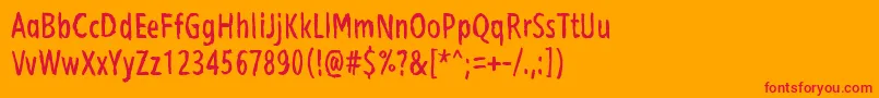 BubuGhost Font – Red Fonts on Orange Background