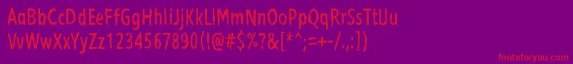 BubuGhost-Schriftart – Rote Schriften auf violettem Hintergrund