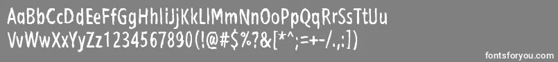 BubuGhost Font – White Fonts on Gray Background
