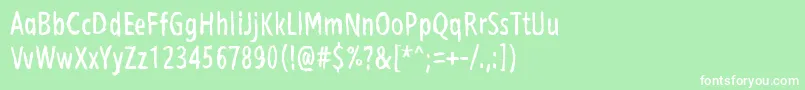 BubuGhost Font – White Fonts on Green Background