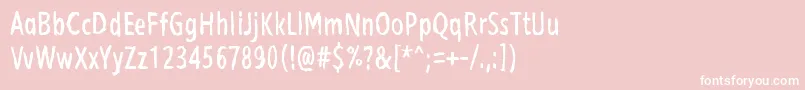 BubuGhost Font – White Fonts on Pink Background