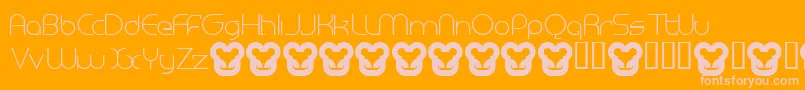 Megan Font – Pink Fonts on Orange Background