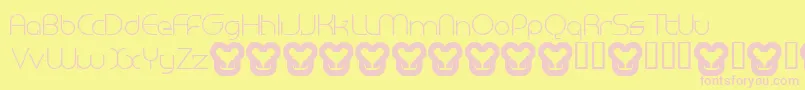 Megan Font – Pink Fonts on Yellow Background