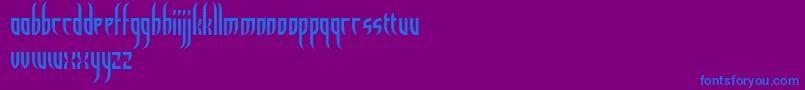 Eldiablo Font – Blue Fonts on Purple Background