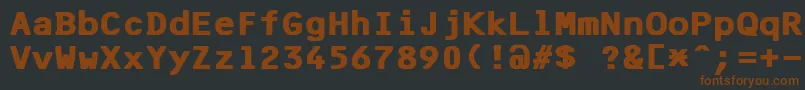 Police F25BankPrinterBold – polices brunes sur fond noir