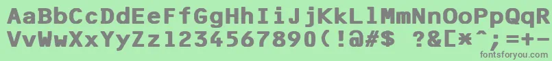 Подробнее о шрифте F25BankPrinterBold Шрифт F25BankPrinterBold – серые шрифты на зелёном фоне