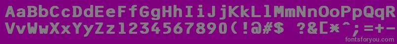 fuente F25BankPrinterBold – Fuentes Grises Sobre Fondo Morado