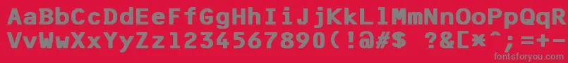 Saiba mais sobre a fonte F25BankPrinterBold Fonte F25BankPrinterBold – fontes cinzas em um fundo vermelho