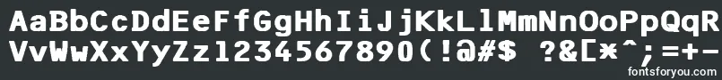 Шрифт F25BankPrinterBold – белые шрифты