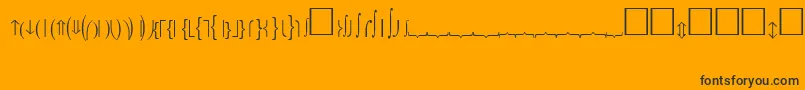 FencesRegular Font – Black Fonts on Orange Background