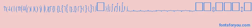 FencesRegular Font – Blue Fonts on Pink Background