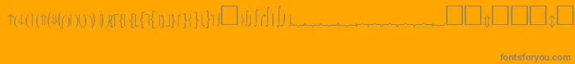 FencesRegular Font – Gray Fonts on Orange Background