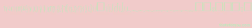FencesRegular-Schriftart – Grüne Schriften auf rosa Hintergrund