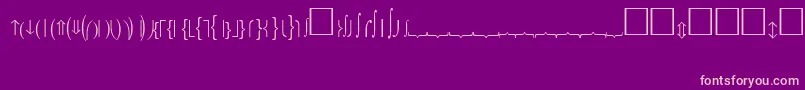 FencesRegular Font – Pink Fonts on Purple Background