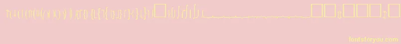 FencesRegular Font – Yellow Fonts on Pink Background