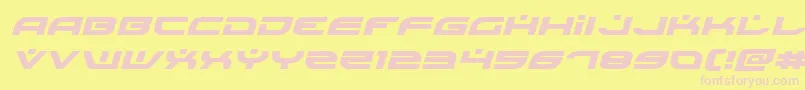 Battlefieldv4expandital Font – Pink Fonts on Yellow Background