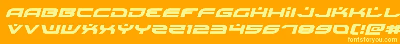 Battlefieldv4expandital Font – Yellow Fonts on Orange Background