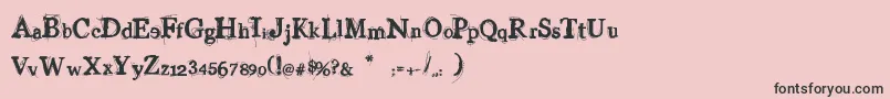 Fonte VinylGeorge – fontes pretas em um fundo rosa