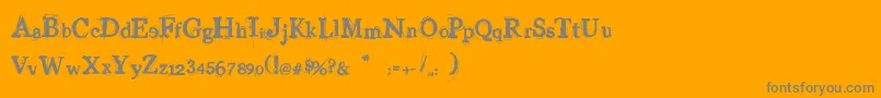 フォントVinylGeorge – オレンジの背景に灰色の文字