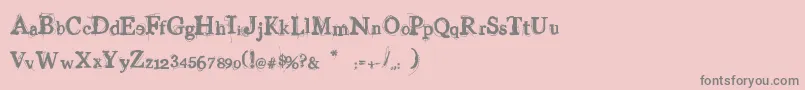 fuente VinylGeorge – Fuentes Grises Sobre Fondo Rosa