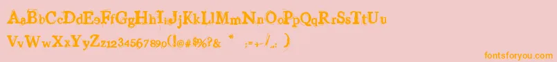 VinylGeorge Font – Orange Fonts on Pink Background