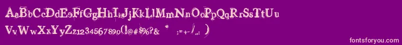 VinylGeorge Font – Pink Fonts on Purple Background
