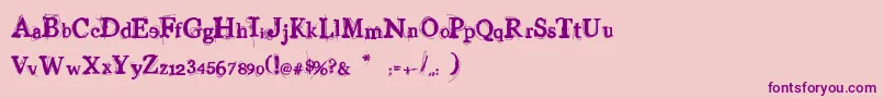 VinylGeorge Font – Purple Fonts on Pink Background