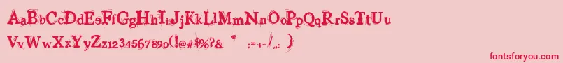 VinylGeorge Font – Red Fonts on Pink Background