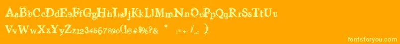 フォントVinylGeorge – オレンジの背景に黄色の文字
