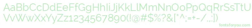 RalewayRegular Font – Green Fonts on White Background