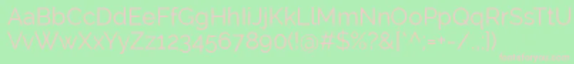 RalewayRegular Font – Pink Fonts on Green Background