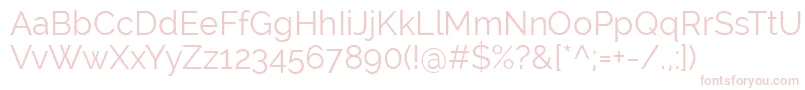 RalewayRegular Font – Pink Fonts on White Background
