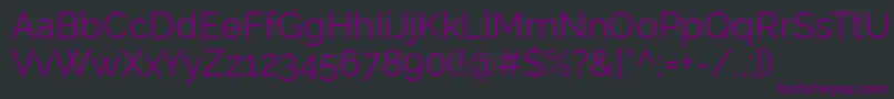 RalewayRegular Font – Purple Fonts on Black Background